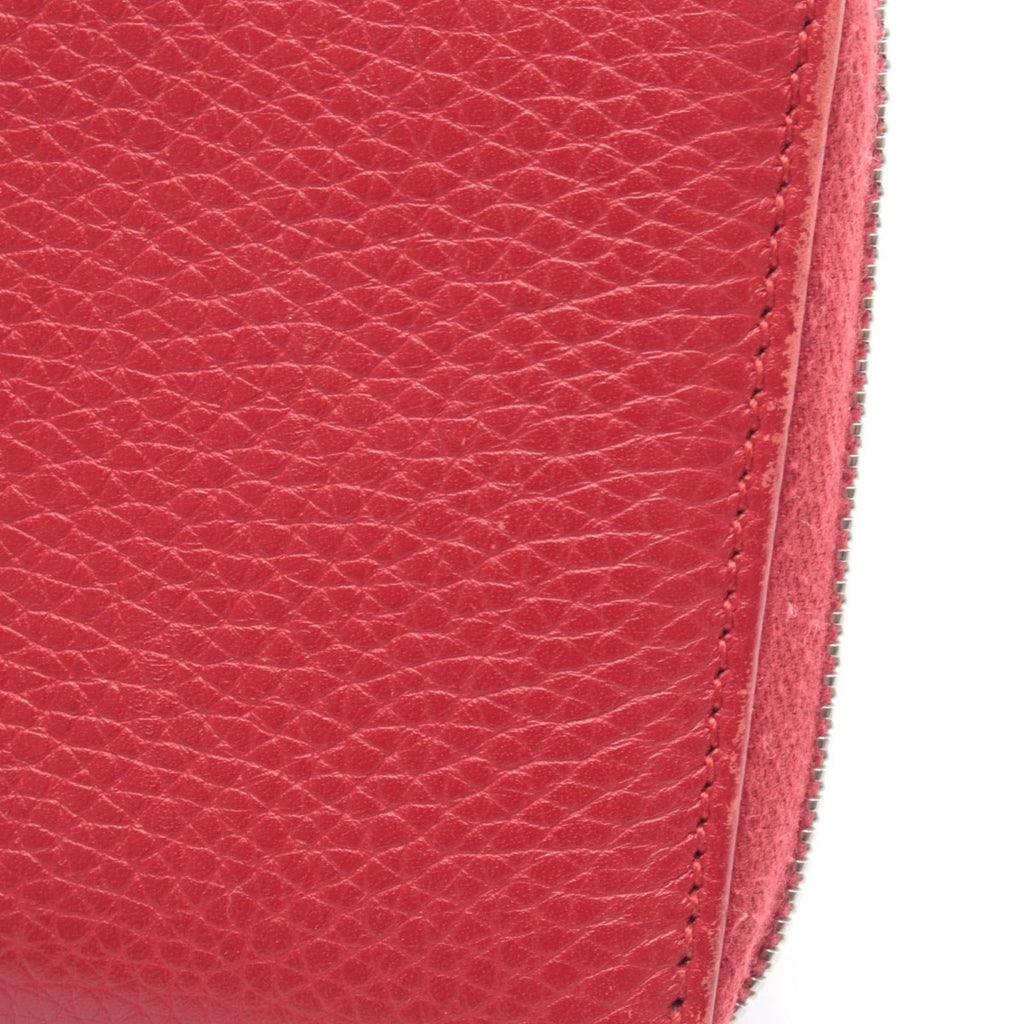 Gucci Round Wallet Bamboo Red Leather Bambu — view 9