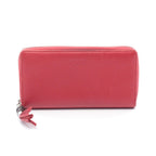 Gucci Round Wallet Bamboo Red Leather Bambu