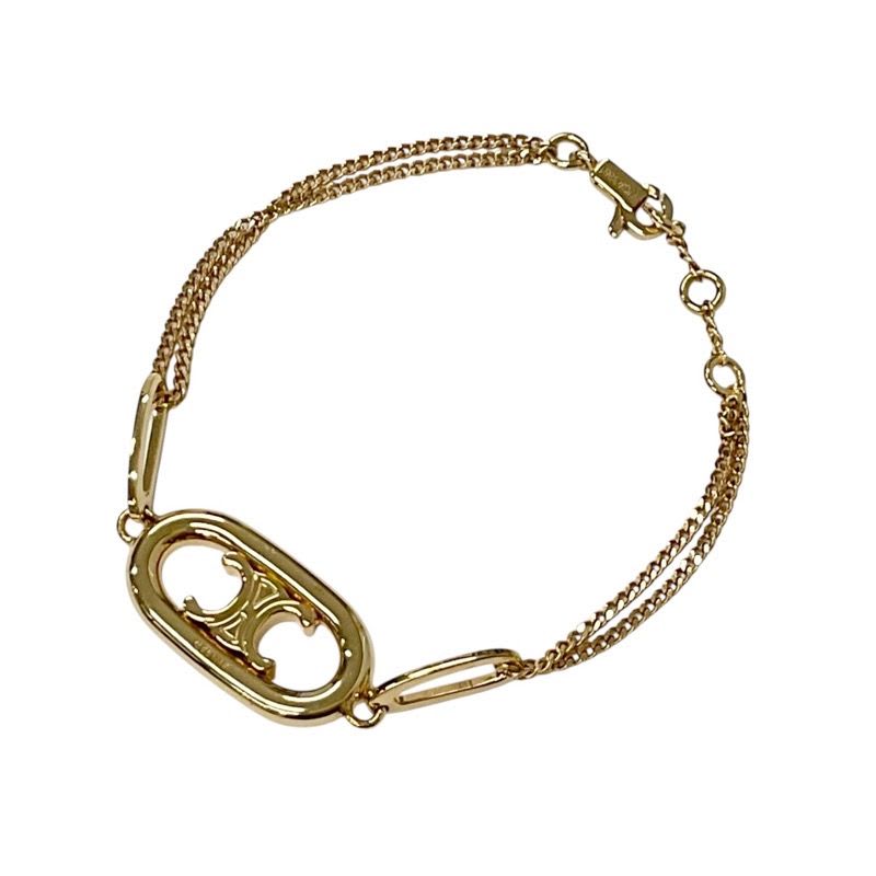 Celine Bracelet Bangle Cuff Gold Triomphe — view 3