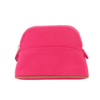 Hermes Bolide Pouch Mini Cotton Canvas Hibiscus Silver
