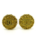 Chanel Earrings Coco Mark Metal Gold Accessories 95 P Plated
