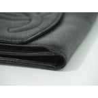 Chanel Coco Mark Fold Wallet Compact Caviar Leather Black — view 4