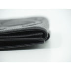Chanel Coco Mark Fold Wallet Compact Caviar Leather Black — view 6