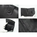Chanel Coco Mark Fold Wallet Compact Caviar Leather Black — view 8
