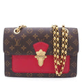 Louis Vuitton Brown Cerise Monogram Canvas Leather Shoulder Bag
