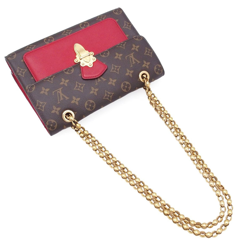 Louis Vuitton Brown Cerise Monogram Canvas Leather Shoulder Bag — view 4