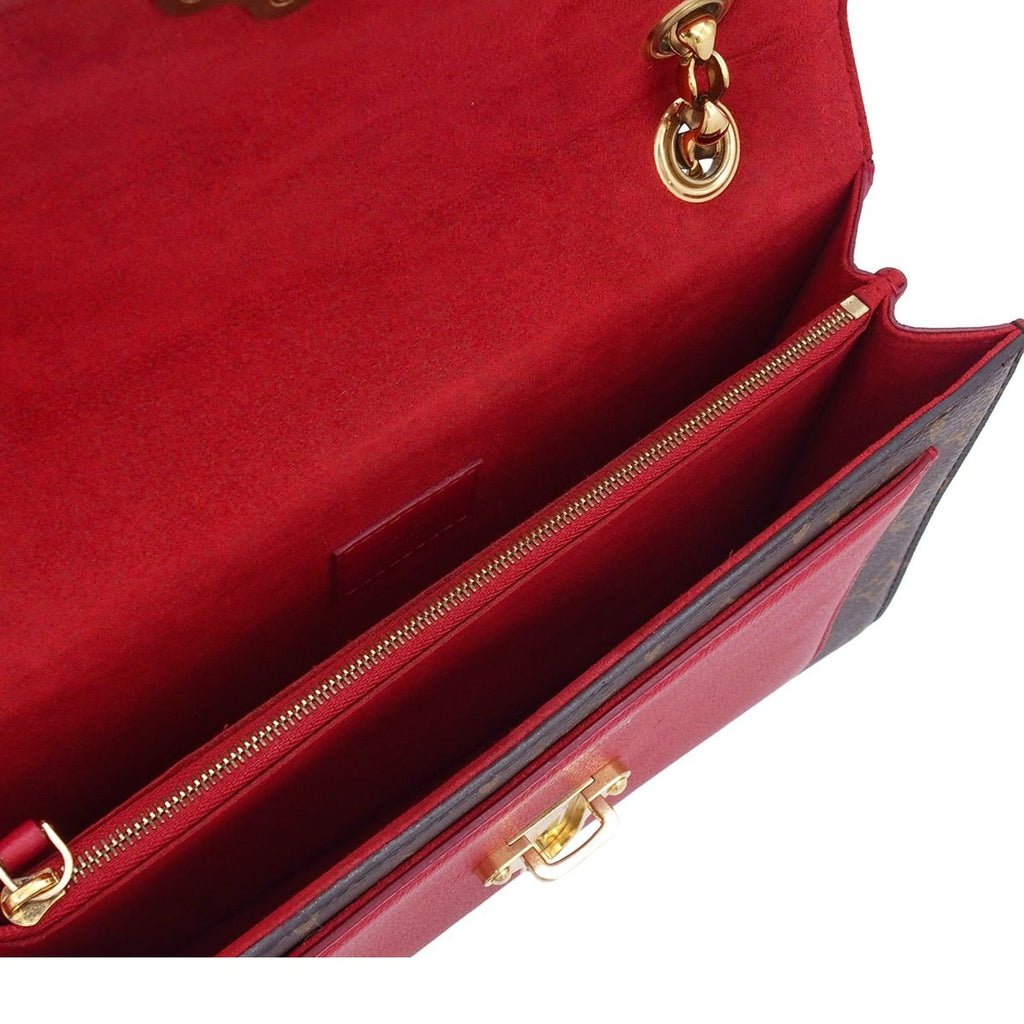 Louis Vuitton Brown Cerise Monogram Canvas Leather Shoulder Bag — view 5
