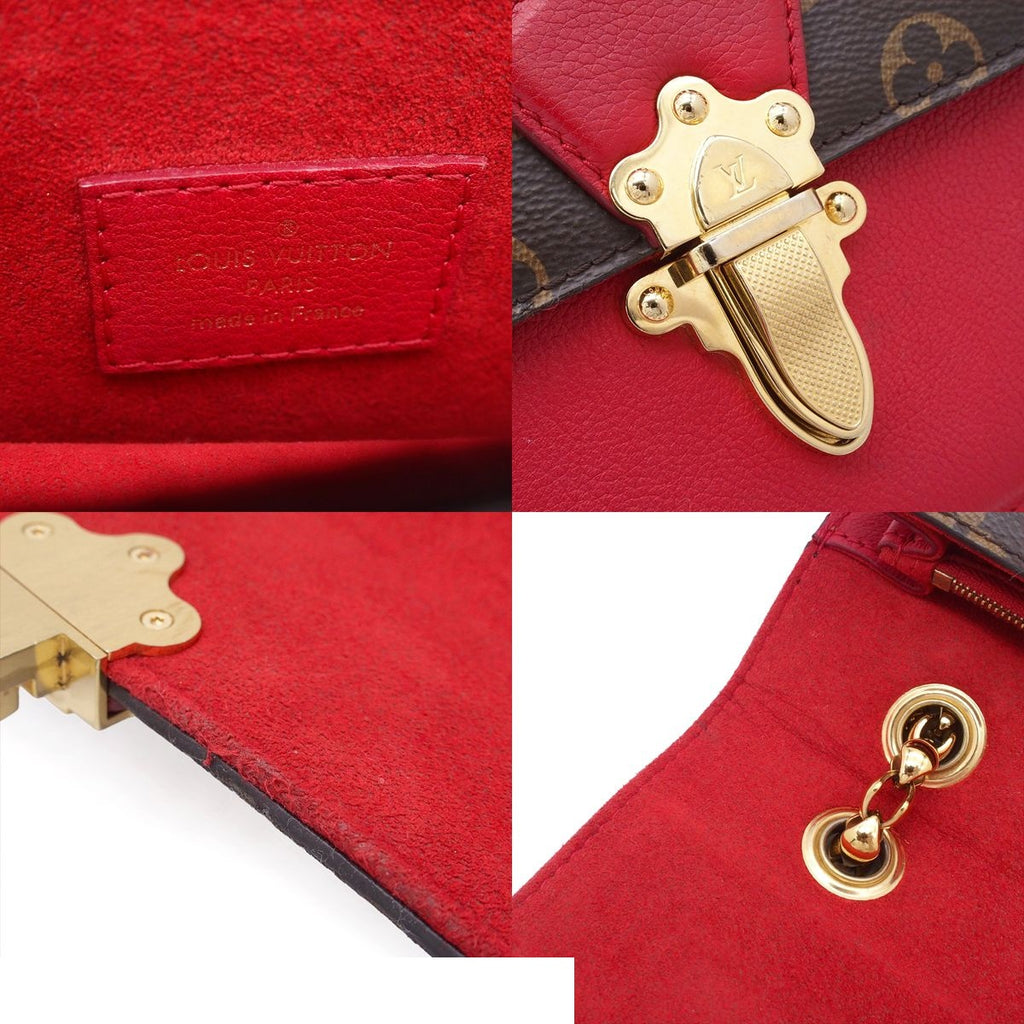 Louis Vuitton Brown Cerise Monogram Canvas Leather Shoulder Bag — view 6