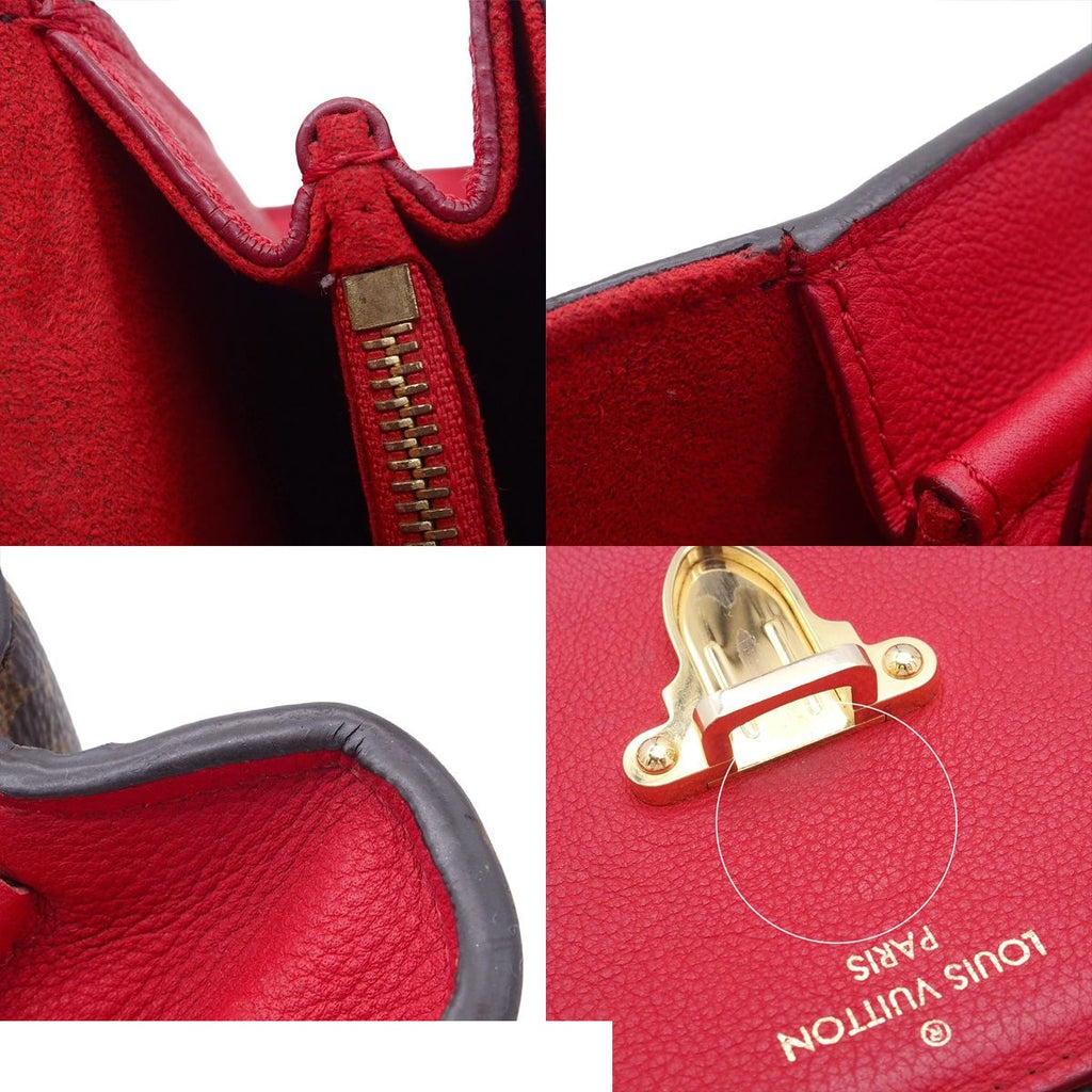 Louis Vuitton Brown Cerise Monogram Canvas Leather Shoulder Bag — view 7