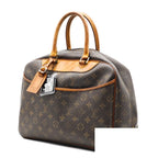 Louis Vuitton Deauville Handbag Monogram Canvas Brown