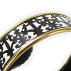 Hermes Bracelet Emile GM Gadarkivir Enamel Metal White Black Gold Hardware — view 8