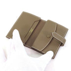 Hermes Bearn Mini Etoupe Vaux Epson Gold Hardware H Logo Wallet — view 5