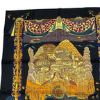 Hermes Scarf Silk Carre 90 L Atlantide Atlantis Continent Black — view 2