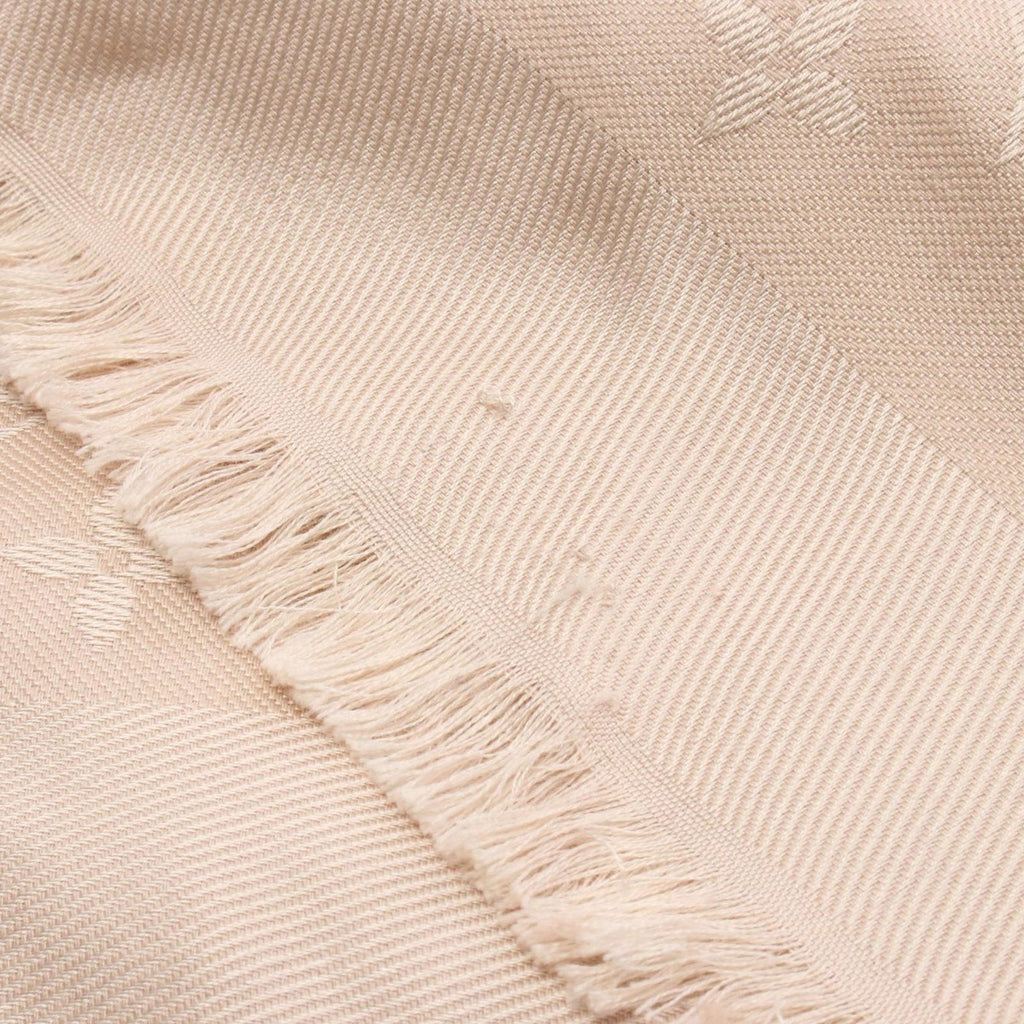 Louis Vuitton Monogram Ecru Silk Wool Shawl — view 4