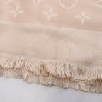 Louis Vuitton Monogram Ecru Silk Wool Shawl — view 5