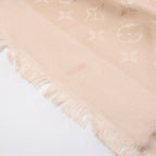 Louis Vuitton Monogram Ecru Silk Wool Shawl — view 6