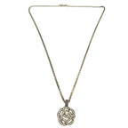 Christian Dior Rhinestone Metal Gunmetal Necklace 0084 — view 2