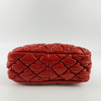 Chanel CC Logo Bubble Quilt Chain Shoulder Bag Red Lambskin Vintage — view 7