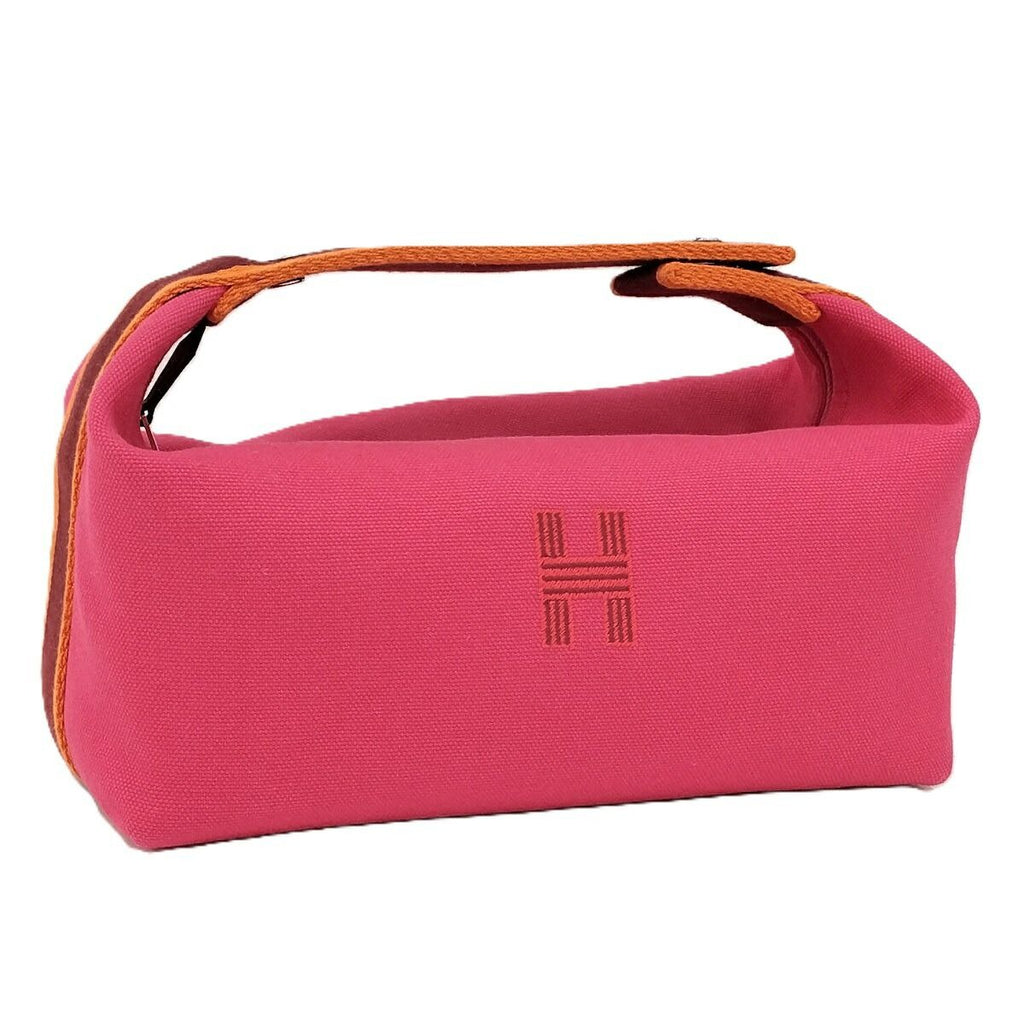Hermes Bric-a-Brac PM Handbag Pouch Canvas Pink