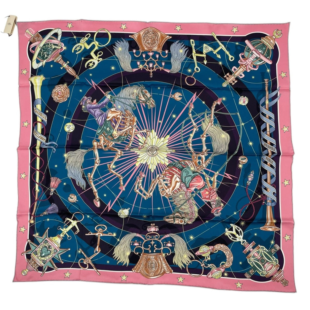 Hermes Scarf 100% Silk Carre 70 Chorus Stellarum Blue — view 2