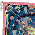 Hermes Scarf 100% Silk Carre 70 Chorus Stellarum Blue — view 3