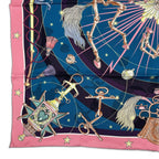 Hermes Scarf 100% Silk Carre 70 Chorus Stellarum Blue — view 5