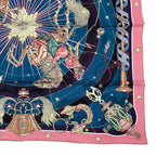 Hermes Scarf 100% Silk Carre 70 Chorus Stellarum Blue — view 6