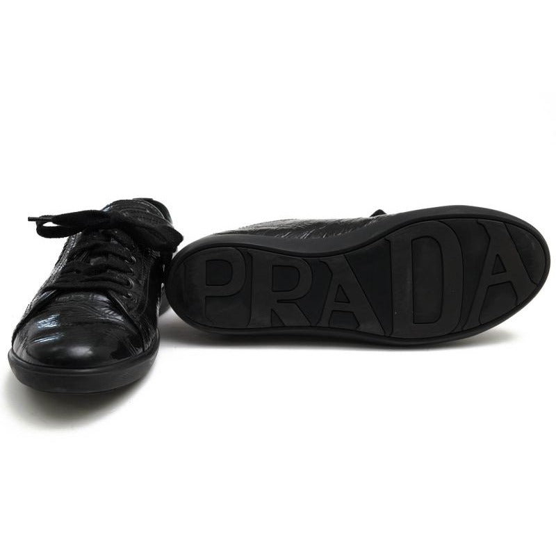 Prada Shoes Sneakers Low Cut Women Enamel Patent Leather — view 7