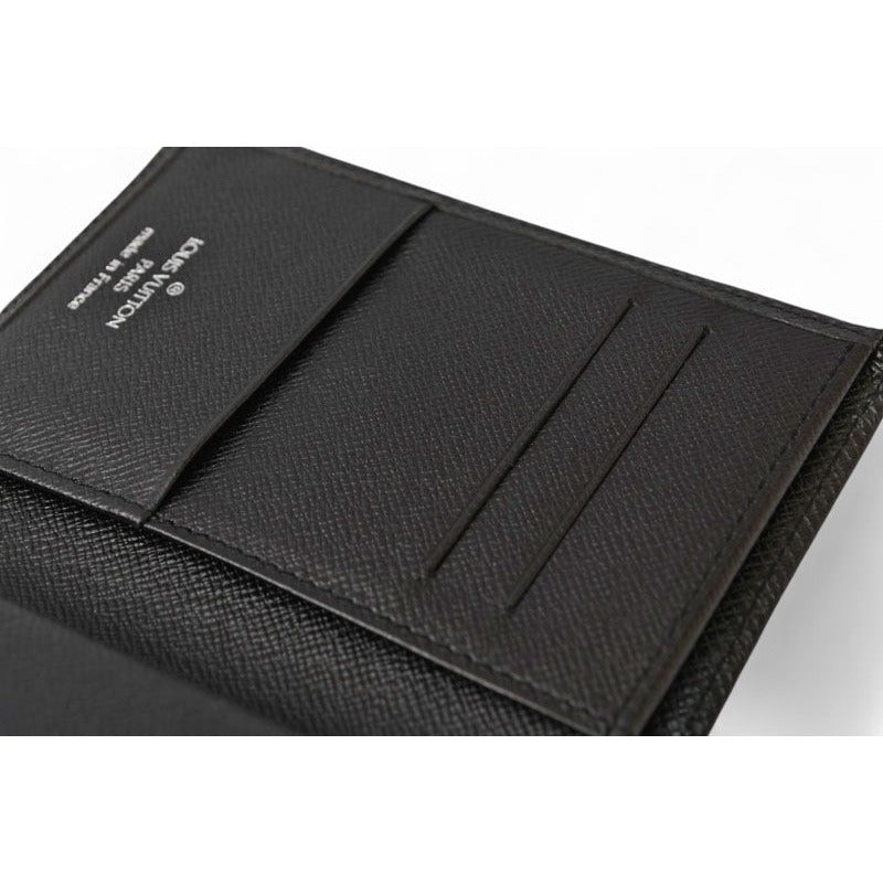 Louis Vuitton Bifold Wallet Billfold Foldable Taiga Ardoise — view 7