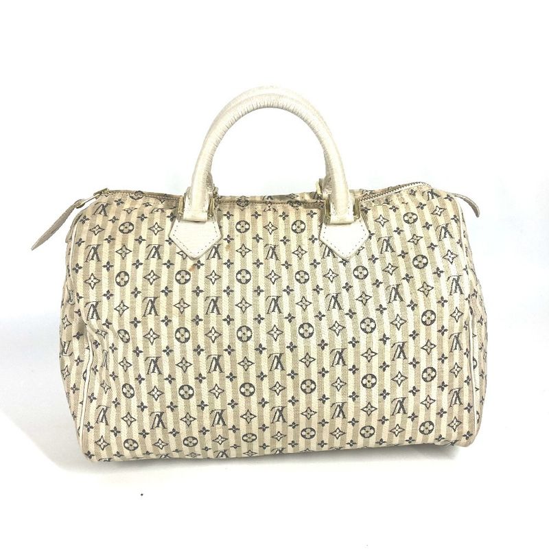 Louis Vuitton Speedy 30 Monogram Mini Lin Canvas White — view 2