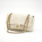 Chanel Quilted Shoulder Bag Tweed Pink