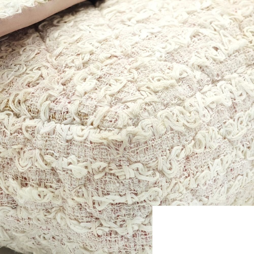 Chanel Quilted Shoulder Bag Tweed Pink