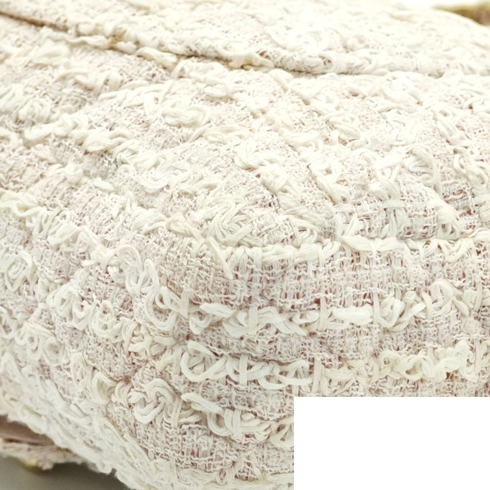 Chanel Quilted Shoulder Bag Tweed Pink