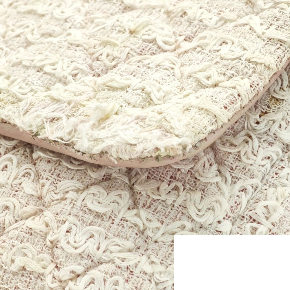 Chanel Quilted Shoulder Bag Tweed Pink