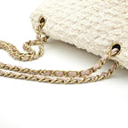 Chanel Quilted Shoulder Bag Tweed Pink
