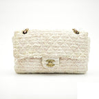 Chanel Quilted Shoulder Bag Tweed Pink — view 3