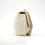Chanel Quilted Shoulder Bag Tweed Pink