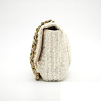 Chanel Quilted Shoulder Bag Tweed Pink