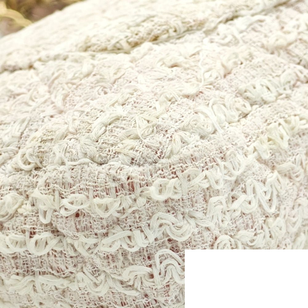 Chanel Quilted Shoulder Bag Tweed Pink