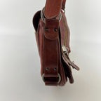 Dior Gaucho Shoulder Bag Red Leather Vintage — view 5