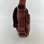 Dior Gaucho Shoulder Bag Red Leather Vintage — view 6