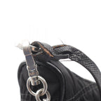 Prada Shoulder Bag Re Edition Black Nylon Leather Re Embroidered Drill — view 8