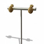 Dior C4 Drop Earrings Gold Rhinestone