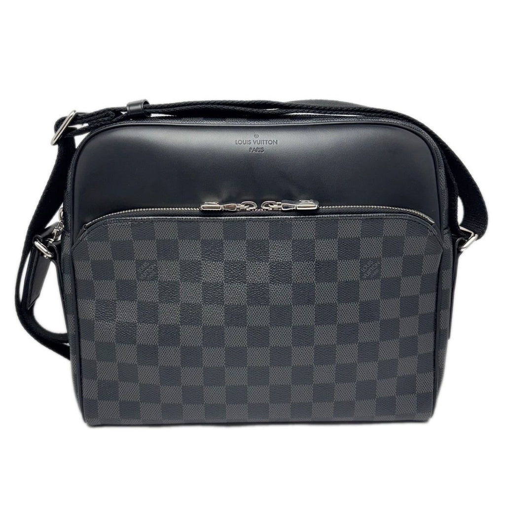 Louis Vuitton Shoulder Bag Damier Graphite Diton PM Black Gray