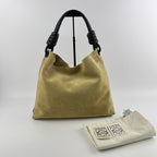 Loewe Anagram Flamenco Hobo Tote Beige Suede Vintage — view 2