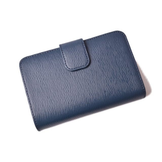 Prada Fold Over Wallet 1 Ml225 Vitello MOVE Blue — view 6