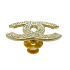 Chanel Brooch Pin Badge Accessories Coco Mark GP Rhinestone Gold 08 — view 5