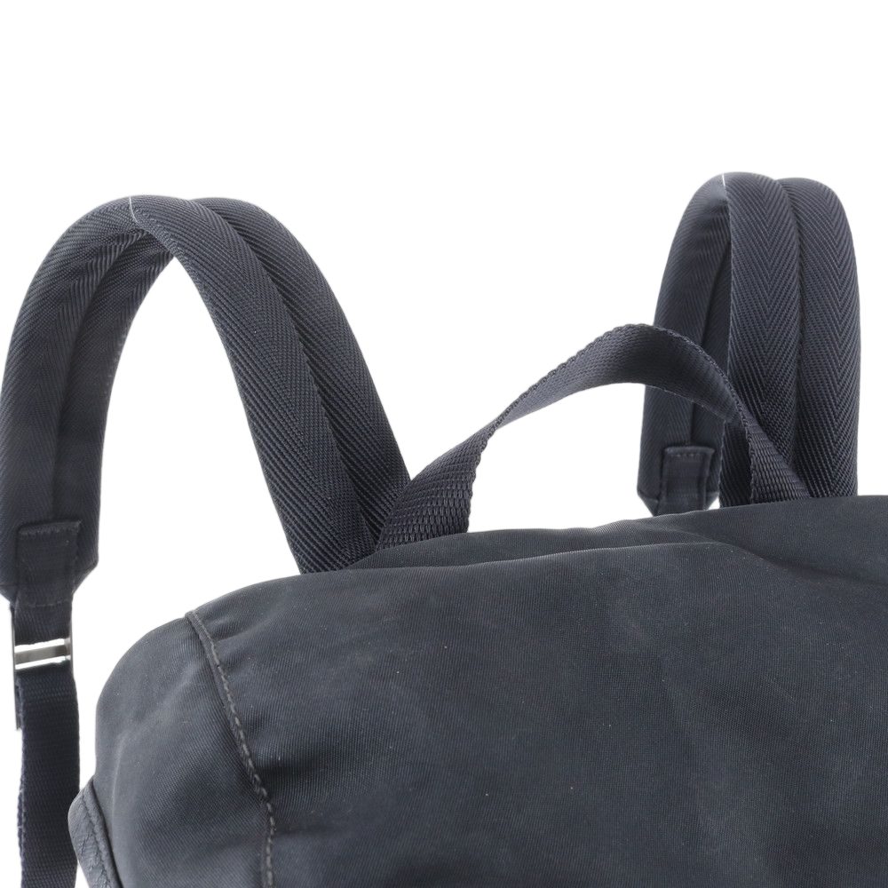 Prada Tessuto Nylon Leather Backpack Shoulder Bag Black — view 2
