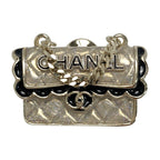 Chanel Quilted Bag Motif Pin Brooch C24 B Gold GP