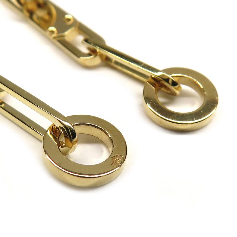 Hermes Earrings Kelly Chaine AU 750 18K Yellow Gold Pair — view 4